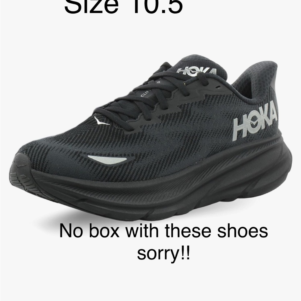 Hoka Black Sneakers with Cushioned Midsole and Breathable Mesh